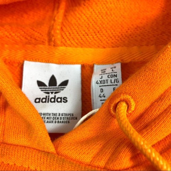 ADIDAS Originals Orange Cropped Hoodie - Picture 4 of 4